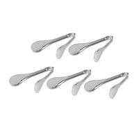 Generic Pinces Alimentaires en Acier Inoxydable, 5 Pièces, pour Buffet Barbecue et Restauration, Outils de Service à Poignée Ergonomique, Durables et Faciles à Nettoyer (Petit 9,5 cm / 3,7 pouces)