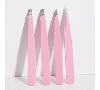 Generic Pincettes, Pincettes pour Femmes Cheveux pour le Visage en Acier Inoxydable en Acier Rose Pinceau à Pinceau avec un Boîtier en Plastique étanche pour l'outil de Maquillage