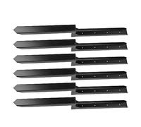Generic Piquets de Poteau de Clôture en Acier, Piquet de Sol Durable pour Réparer une Clôture Cassée, Installation Facile pour une Utilisation dans le Jardin de la Maison, Noir (paquet de 6)