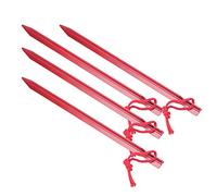 Generic Piquets de Tente en Alliage D'aluminium, Piquet de Camping Ultraléger de 23cm pour Une Mise à la Terre Sécurisée par Vent Fort, 4 Pièces Rouge Bleu Noir Argent (Rouge (4 pour 1 Vendu))