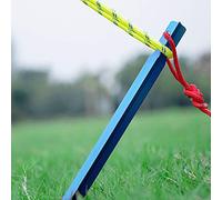 Generic Piquets de Tente en Alliage D'aluminium, Piquet de Camping Ultraléger de 23cm pour Une Mise à la Terre Sécurisée par Vent Fort, 4 Pièces Rouge Bleu Noir Argent (Bleu (Vendu 4 pour 1))