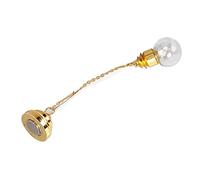 Generic Plafonnier Miniature doré Brillant pour Maison de Poupée, échelle 1:12, éclairage Doux, pour Chambre à Coucher, Salon, Hauteur 3,74 Pouces