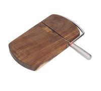 Generic Planche à Découper le Fromage pour Trancher le Jambon, le Biltong, la Viande Séchée et Plus Encore, Portable et Pratique pour un Usage Domestique, Fabriquée en Bois D' et en Acier Inoxydable