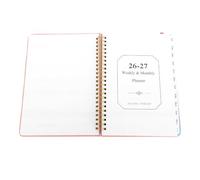 Generic Planificateur Hebdomadaire et Mensuel 2026-2027, Conception Rigide à Couverture Rigide pour un Usage Académique, Enseignants et étudiants, 8,5 X 6,3 Pouces (PINK)