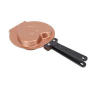 Generic Plaque à Gâteau Antiadhésive Double Face Crêpière pour Petit Déjeuner et Dîner Ti Steel 600g (GOLD)