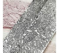 Generic Plaque de Billette en Acier de Damas, Pince Forgée à Motifs, Acier Cryogénique Sous Vide traité Thermiquement pour la Fabrication, la Fabrication de Lames, les Outils de Bricolage (2)