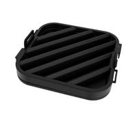 Generic Plaque de Cuisson Multifonctionnelle en Silicone, avec Vidange D'huile Intégrée, pour Frire, Griller, Cuisson, 16,5x17cm (BLACK)