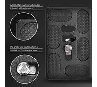 Generic Plaque de Dégagement en Alliage Léger Haute Résistance, Support à Vis de 1/4 Pouces pour Trépied Compatible Arca Benro, Monopode, Tête Sphérique PU60 Noir (PU60)