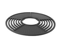 Generic Plaque Grill Rond en Fonte émail Circulaire de Barbe à Barbecue Cercle de Plateau de Barre pour le Ménage Extérieur Intérieur sans Bâton à l'Extérieur, Grilles Grilles