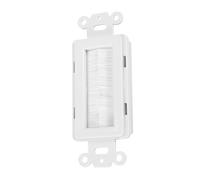 Generic Plaque Murale à Brosse Anti-poussière pour Entrée D'espace dans la cavité Murale avec Paquet de Vis, Idéale pour les Câbles Préfabriqués, Raccord Standard, Matériau ABS, Blanc, Taille 2,8 X