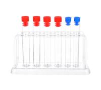 Generic Plastic Test Tube Rack for 6 Tubes - Space-Saving Lab Organizer with Corrosion-Resistant Transparent Design, Stable Support for Chemistry Experiments - for School Laboratories, Research Instit