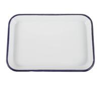 Generic Plat à Rôtir Rectangulaire en Émail Blanc Multi-usage Facile à Nettoyer pour Barbecue et Cuisson Four