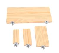Generic Plate-Forme en Bois pour Oiseaux, Support de Perchoir, Aire de Jeu Engageante pour Pinsons, Conures, Pin Naturel Durable, 4 Unités
