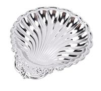 Generic Plateau à Collation Vintage en Acier Inoxydable, Plat de Service élégant à Bords Ondulés pour Les Fêtes et la Décoration de la Maison, 15.5x12.9cm