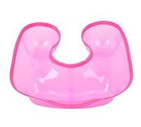 Generic Plateau de Cou de Coiffure, Récipient de Teinture de Cheveux Ergonomique et Portable pour les Professionnels des Salons de Coiffure, PVC Rouge Rose, Taille 12,2x12,6 Pouces (Rose rouge)
