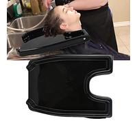 Generic Plateau de Lavage de Cheveux, Plateau de Shampoing Pratique, Salon de Coiffure Doux pour Femme Enceinte, Salle de Bain d'hôtel (BLACK)