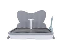 Generic Plateau de Pot pour Chien avec Support en - Toilettes d'entraînement pour Chiots à Paroi Haute pour Chiens de Petite et Moyenne Taille, Tiroir Baleine Amovible et Facile à Nettoyer, Bac à