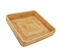 Generic Plateau de Service en Rotin tissé à la Main pour L'organisation et Le Rangement de la Table dans Le Salon, la Salle à Manger ou la Chambre à Coucher, Petit 7,9 X 4,3 X 1,6 Pouces (M)