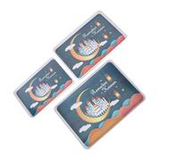 Generic Plateau de Service, Plateau de Fruits 3pcs Mélamine de qualité Alimentaire pour l'apéritif (BLUE)