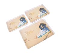 Generic Plateau de Service, Plateau de Fruits 3pcs Mélamine de qualité Alimentaire pour l'apéritif (YELLOW)
