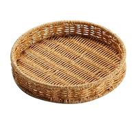 Generic Plateau de Service Rond, Panier Tressé à La Main, Objet de Décoration pour La Maison, Idéal pour Les Repas, Les Fêtes, Le Salon et La Maison, Grand