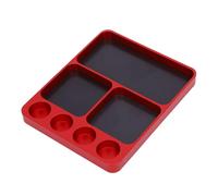 Generic Plateau D'outils de Fixation RC Plateau Organisateur de Vis RC en Métal Solide, Construction Durable pour la Réparation de Jouets Modèles 1/10, Gestion Organisée des Pièces pour la (rouge)