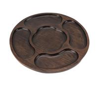 Generic Plateaux en Bois, Plateau d'organisateur en Bois pour les Entrées Collations Platter le Plateau Végétarien à Plusieurs Usage ， Sectionnel pour un Usage Quotidien Mais aussi pour Organiser