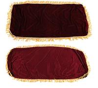 Generic Pleuche Housse de Clavier Décorée pour Piano électronique, Protection Douce contre la Poussière pour Piano 61/88 Touches, Bordeaux et Violet, Ruban de Fixation, Excellent Accessoire pour les