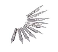 Generic Plume de Calligraphie à Application Flexible, Matériau Métallique, Facile à Installer, Pointe de Plume Remplaçable pour Artistes, 10 Pièces (en métal)