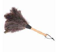 Generic Plumeau D'autruche avec Manche en Bois Réutilisable Antistatique, Outil de Nettoyage pour la Maison, le Bureau, les Livres, le Clavier, Articles Décoratifs, Plume D'autruc