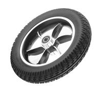 Generic Pneu de Roue Solide en Alliage D'aluminium Durable, Remplacement de Fauteuil Roulant Avant de Conception Professionnelle de 10 Pouces de Diamètre, Fabrication Précise, Trou de 12 Mm,