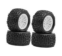 Generic Pneus pour Voiture Télécommandée à L'échelle 1:18. Jante Télécommandée. Pièces 4x4 Prêtes à Installer. Entretien Facile. Remplace Les Roues de Che, Blanc