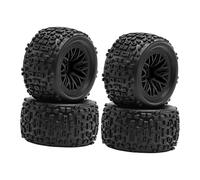 Generic Pneus pour Voiture Télécommandée à L'échelle 1:18. Jante Télécommandée. Pièces 4x4 Prêtes à Installer. Entretien Facile. Remplace Les Roues de Che, Noir