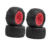 Generic Pneus pour Voiture Télécommandée à L'échelle 1:18. Jante Télécommandée. Pièces 4x4 Prêtes à Installer. Entretien Facile. Remplace Les Roues de Che, Rouge