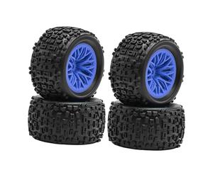 Generic Pneus pour Voiture Télécommandée à L'échelle 1:18. Jante Télécommandée. Pièces 4x4 Prêtes à Installer. Entretien Facile. Remplace Les Roues de Che, Bleu
