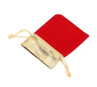 Generic Pochette à Cordon en Velours, Sac de Rangement Doux pour Cadeaux de Mariage, Bijoux 50 Pièces Rouge 7x9cm (#1)