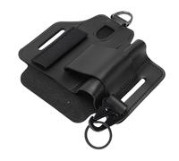 Generic Pochette à Outils en Cuir Portable, Organisateur de Gaine Multi-outils, Organisateur de Ceinture Utilitaire Robuste pour le Camping, de Poche Multi (BLACK)