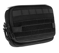 Generic Pochette D'administration Tactique Molle, Organisateur étanche pour EMT Médical Militaire avec Poche pour Cartes pour les Activités de Plein Air, Sac Banane en Tissu Oxford pour Hommes (BLACK)