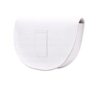 Generic Pochette Télémètre étanche, Sac de Taille Demi-Lune en Cuir PU Pratique pour Le Golf et Les Loisirs en Plein Air, Réglable avec Ceinture (White)