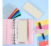 Generic Pochettes Transparentes étanches à Fermeture éclair A6, pour Enveloppes et Documents de Budget, pour la Maison et le Bureau, 12 Pièces (Sac à fermeture éclair A6)