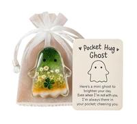 Generic Pocket Hug Ghost: Halloween Ghost Pocket Cards, émotion des fantômes de soutien avec des cartes d'encouragement mini charme, un câlin dans votre poche