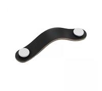 Generic Poignée de Meuble en Cuir PU avec Bouton à Pression pour Armoire Placard Tiroir Commode Boîte de Rangement Look Épuré pour Salon Bureau Vestiaire, 2 pièces