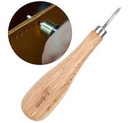 Generic Poinçon en Forme de Losange, Cône en Acier, Outil de Poinçonnage du Cuir, Poignée en Hêtre, Pointe en Diamant pour le Travail du Cuir 3mm/4mm/5-6mm/orme 1 Pièce (5-6mm)