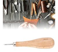 Generic Poinçon en Forme de Losange en Acier, Outil de Poinçonnage du Cuir pour les Travaux Précis du Cuir et L'artisanat, Poignée en Hêtre, Poinçon à Pointe de Diamant pour les Amateurs et les (4mm)