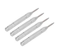 Generic Poinçons Centraux en Acier Rapide, 4 Pièces, pour L'installation de Meubles et L'entretien de Machines, Longueur Compacte de 5 Pouces (SILVER)