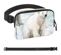 Generic Polar Bear on Ice-1575 Sac banane de style unisexe : sac banane tendance, sac à bandoulière sport fin et tendance pour jogging, randonnée, randonneur, femme, homme, multicolore, 4 x 23 x 15