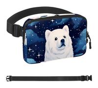 Generic Polar Bear Watching Stars 1654 Sac banane à bandoulière pour homme et femme, sac banane pour voyage, marche, course, randonnée, cyclisme, multicolore, 4 x 23 x 15 cm, multicolore,