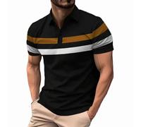 Generic Polo Manches Courtes T-Shirt Confortable Golf Tshirt Été Tee-Shirt Fin Cut Tee Shirt Doux Léger Teeshirt Couleur Unie Vêtements Quotidien Ensemble Angebote des Tages Heute Noir 3XL