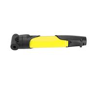 Generic Pompe à Main Portable Mini Pompe à Air pour Pneu de Vélo en Nylon ABS Conception Télescopique à 3 Sections avec Kit de Montage pour Balles et Gonflables de Vélos de Montagne de Route (Yellow)