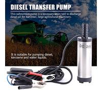 Generic Pompe Submersible électrique, Outil de Transfert de Liquide Portable pour Décharge de Cale, Drainage de Piscine, Acier Inoxydable (Pompe à huile blanche avec pince 24v 38mm)